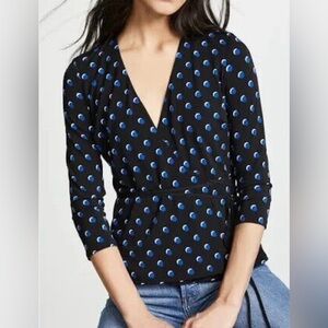Women's Bailey 44 Wrapture Dot Wrap Top 3/4 - size XS